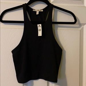 Black Express Racerback Crop Top